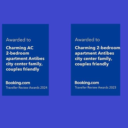 Charming Ac 2-Bedroom Apartment Antibes City Center Family, Couples Friendly Экстерьер фото